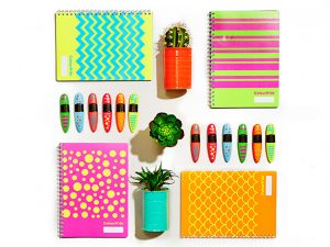 stationary and office supplies flat lay photos