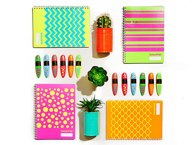 stationary and office supplies flat lay photos